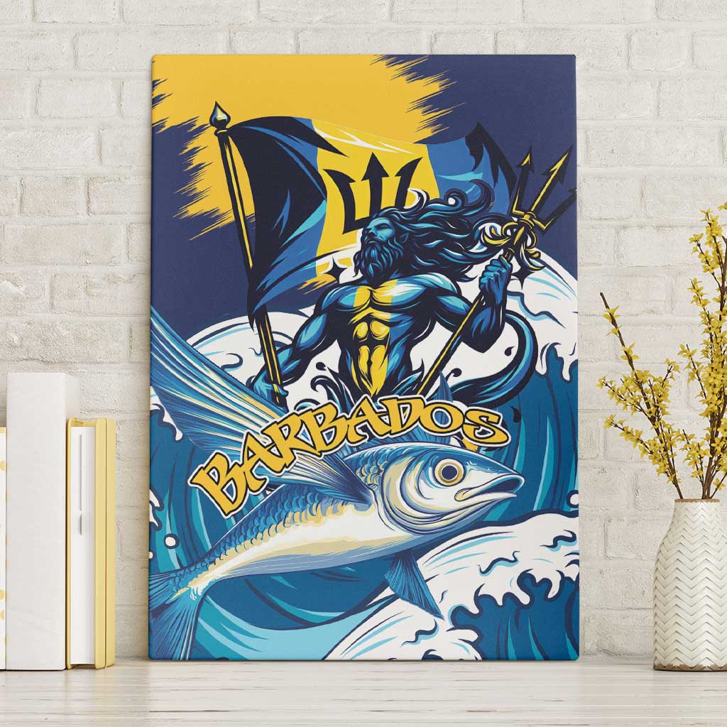 Barbados God Of The Sea Canvas Wall Art Bajan Flying Fish Special Version - Wonder Print Shop