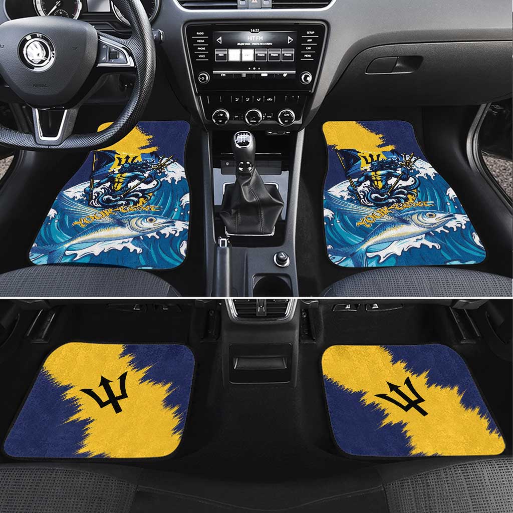 Barbados God Of The Sea Car Mats Bajan Flying Fish Special Version - Wonder Print Shop