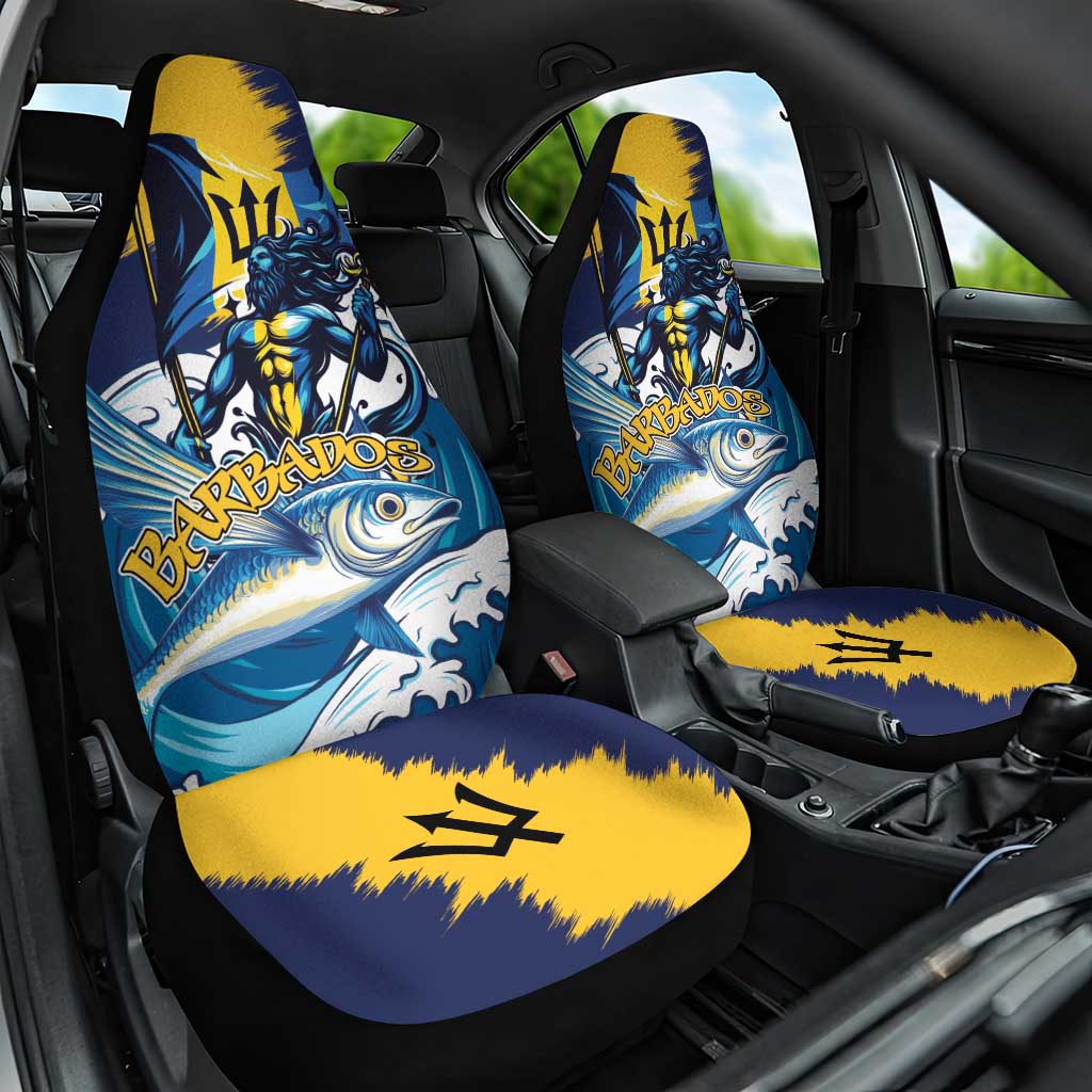 Barbados God Of The Sea Car Seat Cover Bajan Flying Fish Special Version - Wonder Print Shop