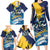 Personalized Barbados God Of The Sea Family Matching Long Sleeve Bodycon Dress and Hawaiian Shirt Bajan Flying Fish Special Version - Wonder Print Shop