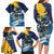 Personalized Barbados God Of The Sea Family Matching Long Sleeve Bodycon Dress and Hawaiian Shirt Bajan Flying Fish Special Version - Wonder Print Shop