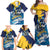 Personalized Barbados God Of The Sea Family Matching Off Shoulder Maxi Dress and Hawaiian Shirt Bajan Flying Fish Special Version - Wonder Print Shop