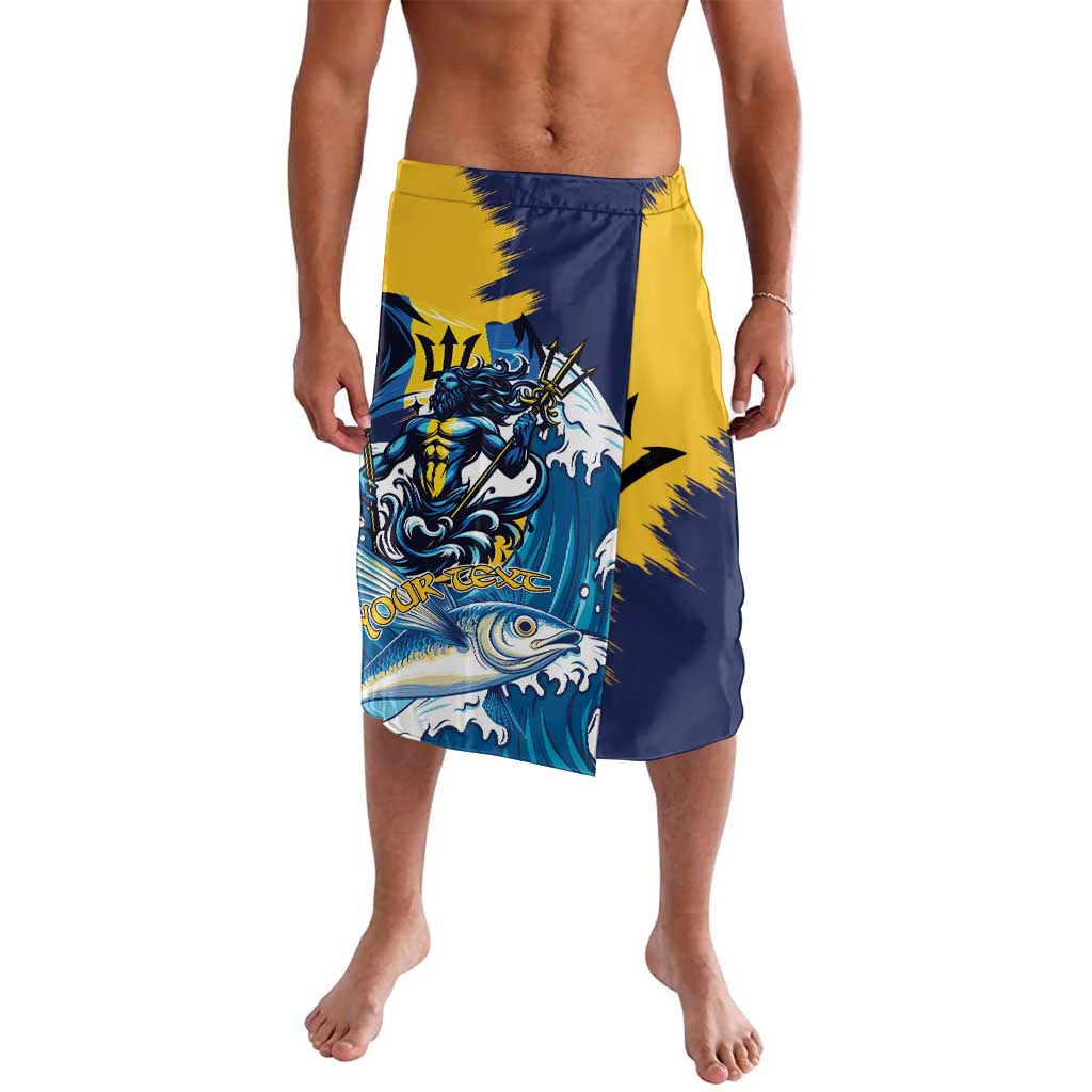 Personalized Barbados God Of The Sea Lavalava Bajan Flying Fish Special Version - Wonder Print Shop