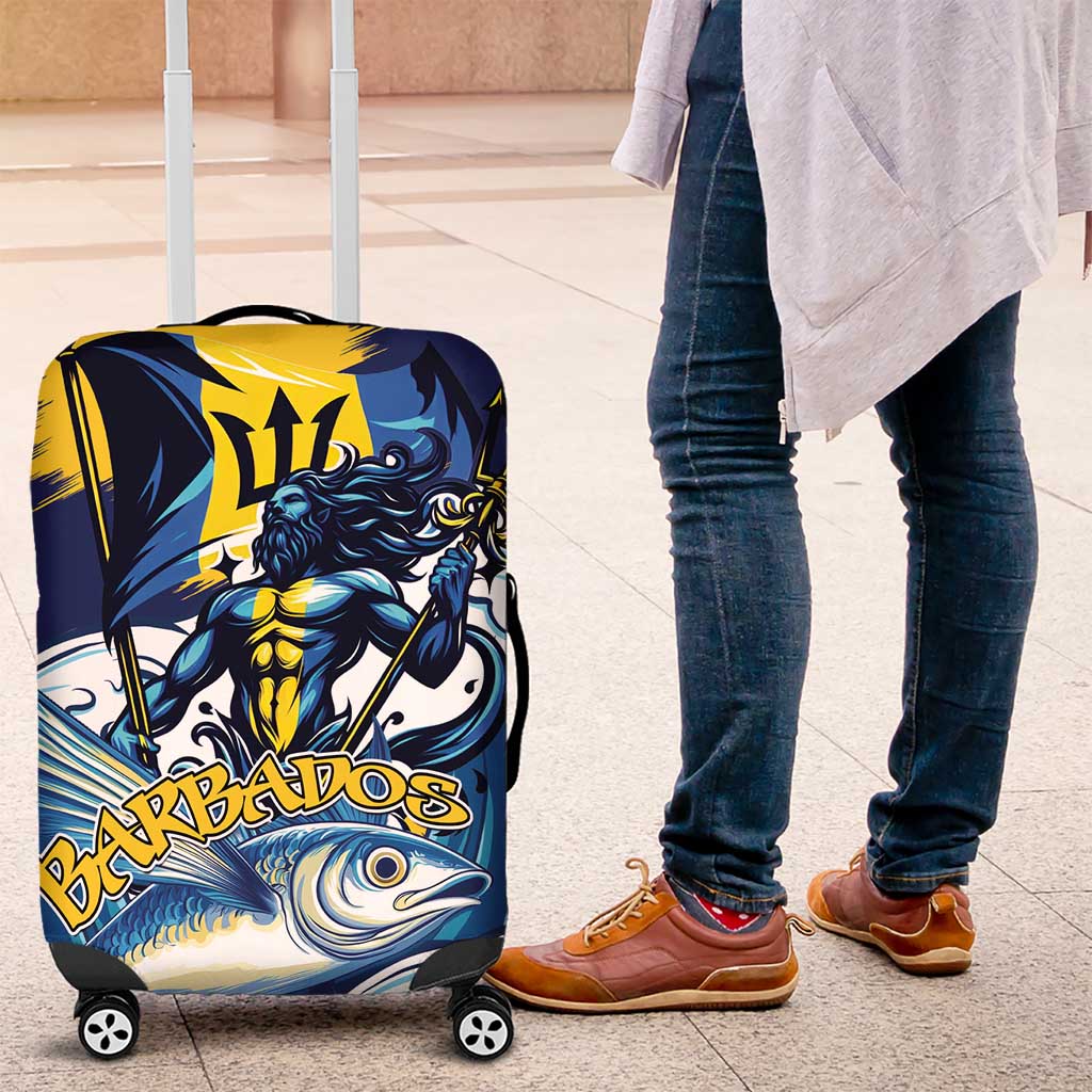 Barbados God Of The Sea Luggage Cover Bajan Flying Fish Special Version