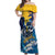 Personalized Barbados God Of The Sea Off Shoulder Maxi Dress Bajan Flying Fish Special Version - Wonder Print Shop