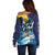 Personalized Barbados God Of The Sea Off Shoulder Sweater Bajan Flying Fish Special Version