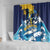 Barbados God Of The Sea Shower Curtain Bajan Flying Fish Special Version