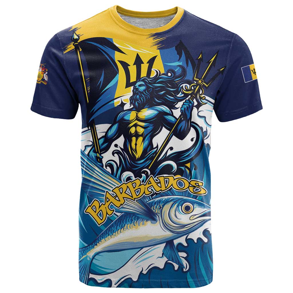 Personalized Barbados God Of The Sea T Shirt Bajan Flying Fish Special Version