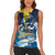 Personalized Barbados God Of The Sea Women Sleeveless Polo Shirt Bajan Flying Fish Special Version - Wonder Print Shop