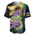 Personalized Mardi Gras Baseball Jersey Carnival Feathers Masks