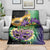 Personalized Mardi Gras Blanket Carnival Feathers Masks