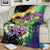 Personalized Mardi Gras Blanket Carnival Feathers Masks