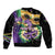 Personalized Mardi Gras Bomber Jacket Carnival Feathers Masks