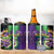 Personalized Mardi Gras 4 in 1 Can Cooler Tumbler Carnival Feathers Masks