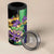 Personalized Mardi Gras 4 in 1 Can Cooler Tumbler Carnival Feathers Masks