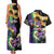 Personalized Mardi Gras Couples Matching Tank Maxi Dress and Hawaiian Shirt Carnival Feathers Masks