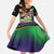 Personalized Mardi Gras Family Matching Long Sleeve Bodycon Dress and Hawaiian Shirt Carnival Feathers Masks