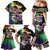 Personalized Mardi Gras Family Matching Mermaid Dress and Hawaiian Shirt Carnival Feathers Masks