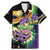 Personalized Mardi Gras Family Matching Mermaid Dress and Hawaiian Shirt Carnival Feathers Masks