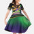 Personalized Mardi Gras Family Matching Off Shoulder Maxi Dress and Hawaiian Shirt Carnival Feathers Masks