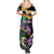 Personalized Mardi Gras Family Matching Summer Maxi Dress and Hawaiian Shirt Carnival Feathers Masks