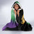 Personalized Mardi Gras Hooded Blanket Carnival Feathers Masks