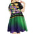 Personalized Mardi Gras Kid Short Sleeve Dress Carnival Feathers Masks