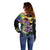 Personalized Mardi Gras Off Shoulder Sweater Carnival Feathers Masks - Wonder Print Shop