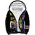 Personalized Mardi Gras Sherpa Hoodie Carnival Feathers Masks