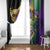 Personalized Mardi Gras Window Curtain Carnival Feathers Masks