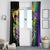 Personalized Mardi Gras Window Curtain Carnival Feathers Masks