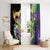 Personalized Mardi Gras Window Curtain Carnival Feathers Masks