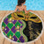 Personalized Mardi Gras Beach Blanket Gold Mask Unique Style