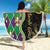 Personalized Mardi Gras Beach Blanket Gold Mask Unique Style