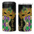 Personalized Mardi Gras 4 in 1 Can Cooler Tumbler Gold Mask Unique Style