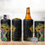 Personalized Mardi Gras 4 in 1 Can Cooler Tumbler Gold Mask Unique Style