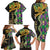 Personalized Mardi Gras Family Matching Long Sleeve Bodycon Dress and Hawaiian Shirt Gold Mask Unique Style