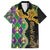 Personalized Mardi Gras Family Matching Long Sleeve Bodycon Dress and Hawaiian Shirt Gold Mask Unique Style