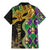 Personalized Mardi Gras Family Matching Mermaid Dress and Hawaiian Shirt Gold Mask Unique Style