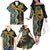 Personalized Mardi Gras Family Matching Off The Shoulder Long Sleeve Dress and Hawaiian Shirt Gold Mask Unique Style