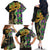 Personalized Mardi Gras Family Matching Off The Shoulder Long Sleeve Dress and Hawaiian Shirt Gold Mask Unique Style