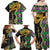 Personalized Mardi Gras Family Matching Off Shoulder Maxi Dress and Hawaiian Shirt Gold Mask Unique Style