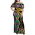 Personalized Mardi Gras Family Matching Off Shoulder Maxi Dress and Hawaiian Shirt Gold Mask Unique Style