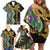 Personalized Mardi Gras Family Matching Off Shoulder Short Dress and Hawaiian Shirt Gold Mask Unique Style