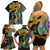 Personalized Mardi Gras Family Matching Off Shoulder Short Dress and Hawaiian Shirt Gold Mask Unique Style