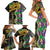 Personalized Mardi Gras Family Matching Short Sleeve Bodycon Dress and Hawaiian Shirt Gold Mask Unique Style