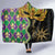 Personalized Mardi Gras Hooded Blanket Gold Mask Unique Style