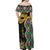 Personalized Mardi Gras Off Shoulder Maxi Dress Gold Mask Unique Style - Wonder Print Shop