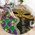 Mardi Gras Round Carpet Gold Mask Unique Style - Wonder Print Shop