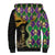 Personalized Mardi Gras Sherpa Hoodie Gold Mask Unique Style